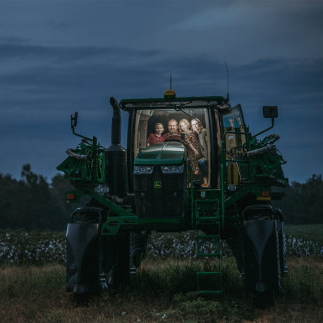 Fulford Family in Tractor